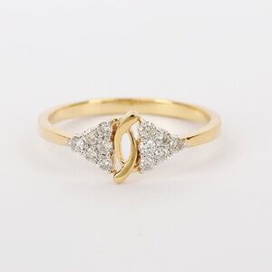 IGI Certified 0.27ct Natural Diamond Ring Size 7 - 14K Solid Gold